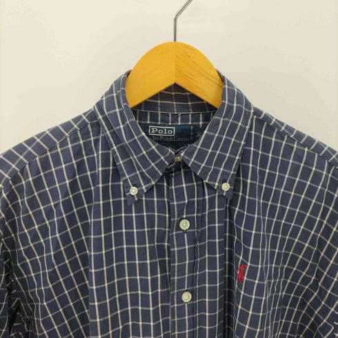 ポロバイラルフローレン Polo by RALPH LAUREN BLAIRE ポニー刺繍 グラフチェック ボタンダウン L/S シャツ メンズ import:S