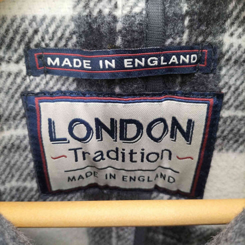 ロンドントラディション LONDON TRADITION 英国製 ウール フーデッド ロング ダッフル コート レディース JPN:34