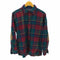ペンドルトン PENDLETON 70S USA製 襟裏キルティング レザー エルボーパッチ ウール チェック シャツ メンズ import:L