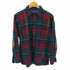 ペンドルトン PENDLETON 70S USA製 襟裏キルティング レザー エルボーパッチ ウール チェック シャツ メンズ import:L