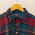 ペンドルトン PENDLETON 70S USA製 襟裏キルティング レザー エルボーパッチ ウール チェック シャツ メンズ import:L