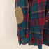 ペンドルトン PENDLETON 70S USA製 襟裏キルティング レザー エルボーパッチ ウール チェック シャツ メンズ import:L