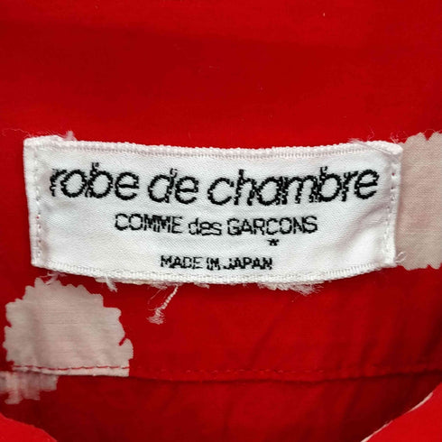 ローブドシャンブルコムデギャルソン robe de chambre COMME des GARCONS オーバーサイズ ドット柄 オープンカラーシャツ メンズ