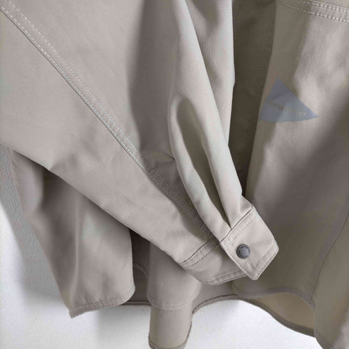 アンドワンダー and wander UV stretch rip band collar shirt UVストレッチリップバンドバンドカラーシャツ メンズ JPN:2