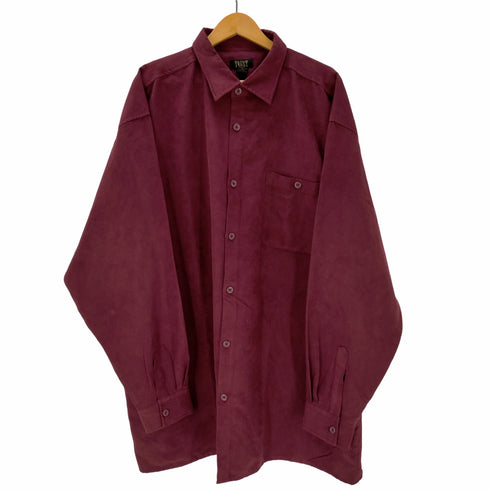 トラスト TRUST OLD スエード調 長袖シャツ メンズ 3XL