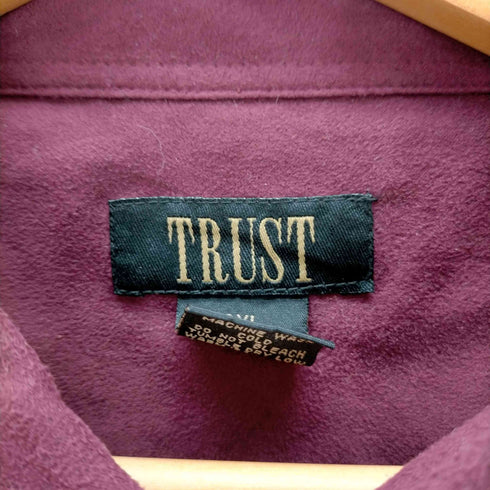 トラスト TRUST OLD スエード調 長袖シャツ メンズ 3XL