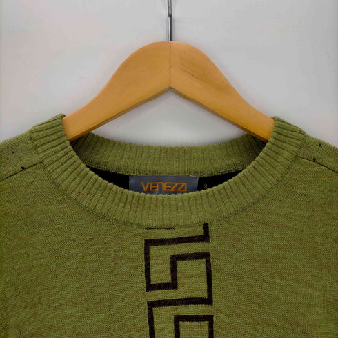 ウールアクリル デザインニット メンズ 2XL