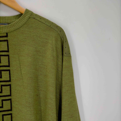 ウールアクリル デザインニット メンズ 2XL
