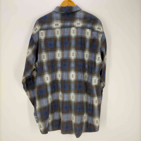 OUTLAW ネイティブ柄 オンブレチェック ネルシャツ メンズ import:XL