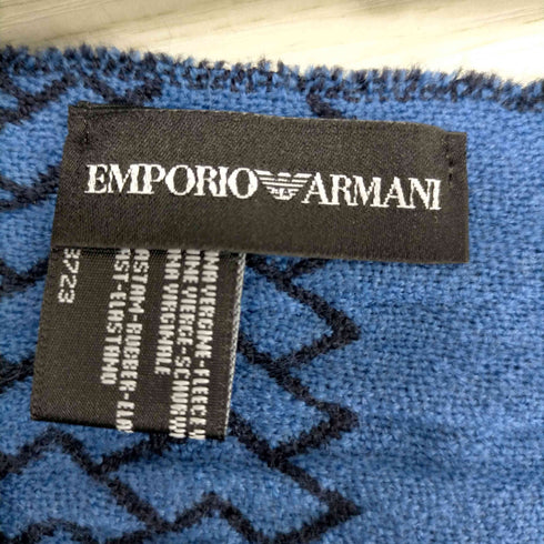 エンポリオアルマーニ EMPORIO ARMANI 総柄フリンジマフラー メンズ
