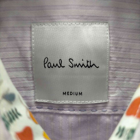 ポールスミス Paul Smith 襟裏 花柄 ストライプ 長袖シャツ メンズ import:M