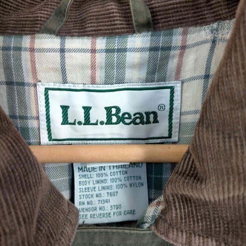 エルエルビーン L.L.Bean 裏地チェック 襟コーデュロイ フィールドコート メンズ import:M