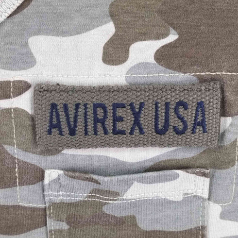 アヴィレックス AVIREX カモフラ柄Vネックロングワンピース レディース