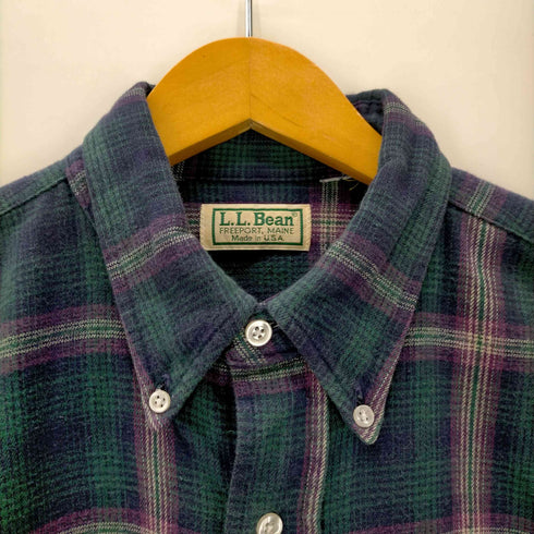 エルエルビーン L.L.Bean USA製 L/S チェック柄BDシャツ メンズ