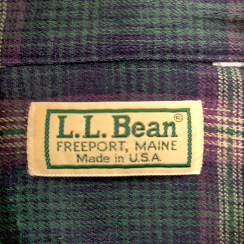 エルエルビーン L.L.Bean USA製 L/S チェック柄BDシャツ メンズ