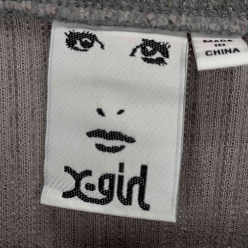 エックスガール X-girl 23AW SLANTED OVAL LOGO 2P LAYERED TOP レディース JPN:M