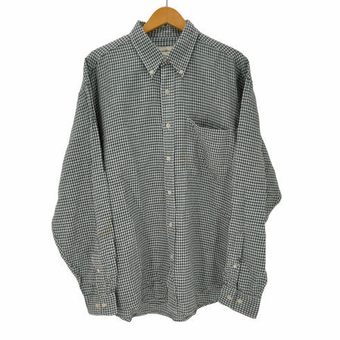 エディーバウアー Eddie Bauer L/S ギンガムチェックBDシャツ 白タグ メンズ JPN:L