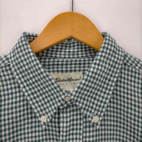エディーバウアー Eddie Bauer L/S ギンガムチェックBDシャツ 白タグ メンズ JPN:L