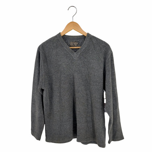 カルバンクライン CALVIN KLEIN パイル地 Vネックカットソー メンズ import:L
