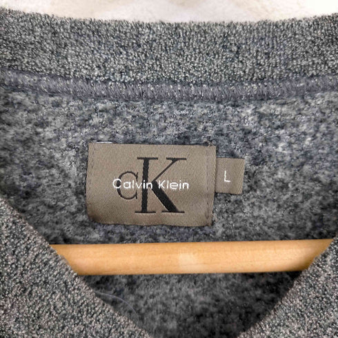 カルバンクライン CALVIN KLEIN パイル地 Vネックカットソー メンズ import:L