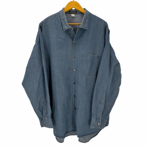 バーニーズニューヨーク BARNEYS NEWYORK MADE IN ITALY 開襟デニムシャツ メンズ