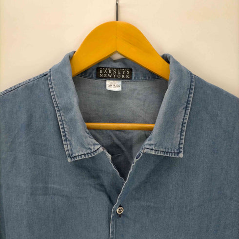 バーニーズニューヨーク BARNEYS NEWYORK MADE IN ITALY 開襟デニムシャツ メンズ