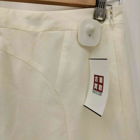 シーケーカルバンクライン ck Calvin Klein ポリ リネン センタータック 1B テーラード ジャケット スカート セットアップ レディース 4