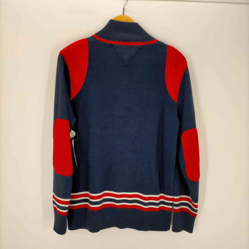 トミーヒルフィガー TOMMY HILFIGER ヘンリーネックニット エルボーパッチ メンズ JPN:L