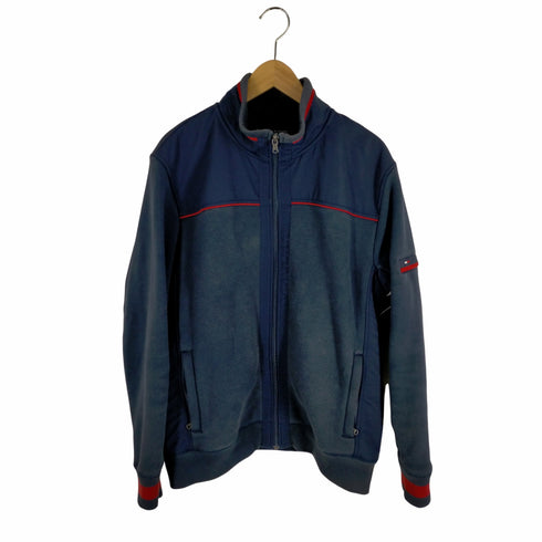 トミーヒルフィガー TOMMY HILFIGER 裏地フリース 切替 ジップアップジャケット トラックジャケット メンズ JPN:XL