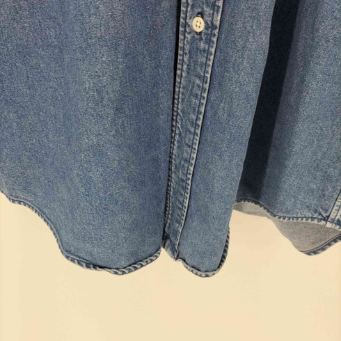 ポロカントリーラルフローレン POLO COUNTRY RALPH LAUREN 80-90S ポニー 刺繍 ボタンダウン デニム L/S シャツ メンズ import:M