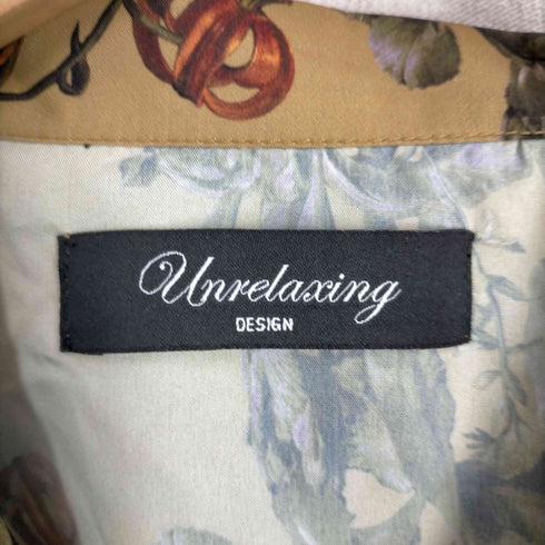 アンリラクシング unrelaxing フラワープリント半袖オープンカラーシャツ メンズ
