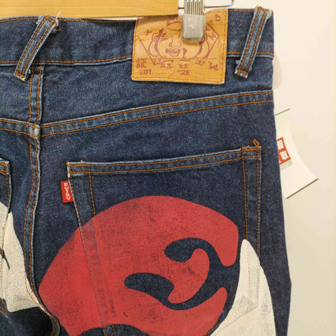 エヴィス EVISU MIGHTY EVISU 紅白 マイティペンキ デニム パンツ メンズ 32