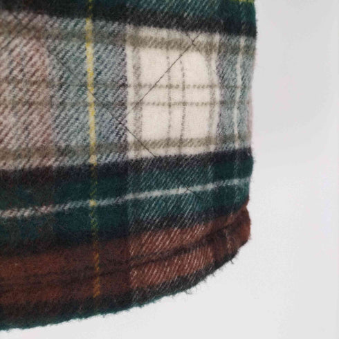 トラディショナルウェザーウェア Traditional Weatherwear チェック ウール リバーシブル キルティング フーデッド コート レディース