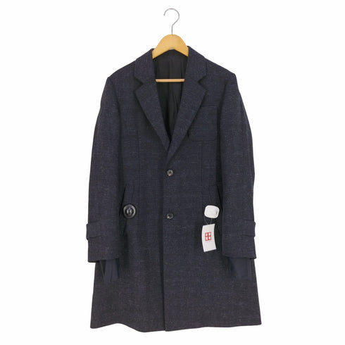 アンダーカバー UNDERCOVER レイヤード ジャージリブ ウールチェスターコート メンズ JPN:1