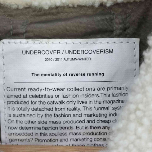 アンダーカバー UNDERCOVER Avakareta Life期 襟ボア カバーオール ワークジャケット メンズ JPN:2