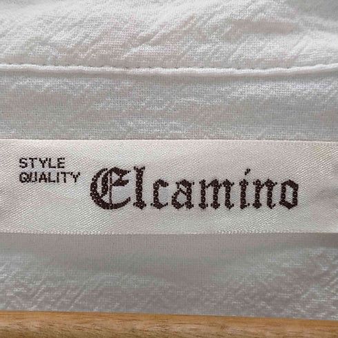 エルカミーノ ELCAMINO クロップド オープンカラーブラウス レディース