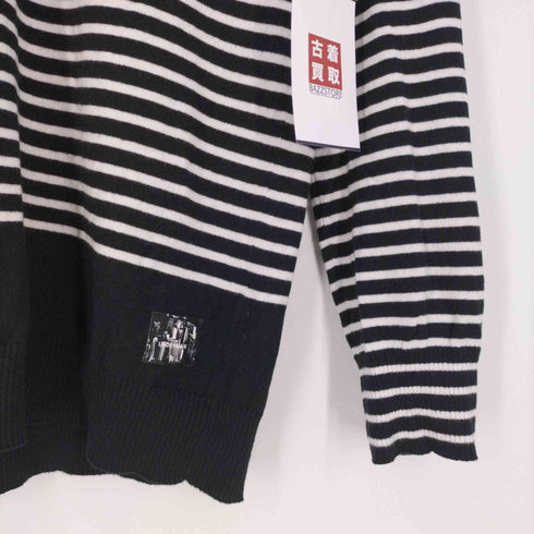 アンダーカバーイズム UNDERCOVERISM UNDERMAN期 カシミヤ混 Vネックコットンボーダーニット メンズ JPN:2