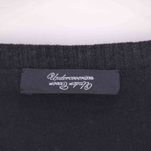 アンダーカバーイズム UNDERCOVERISM UNDERMAN期 カシミヤ混 Vネックコットンボーダーニット メンズ JPN:2