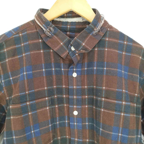 アンダーカバーイズム UNDERCOVERISM SCAB期 クラッシュ加工 ネルチェックシャツ メンズ JPN:M
