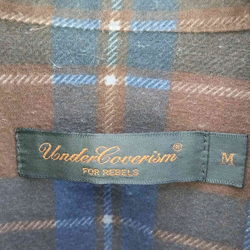 アンダーカバーイズム UNDERCOVERISM SCAB期 クラッシュ加工 ネルチェックシャツ メンズ JPN:M