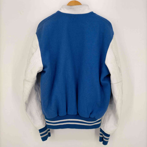 カナダ スポーツウェアー CANADA SPORTSWEAR CO. スタンドカラー 袖レザー メルトン スタジャン メンズ import:L