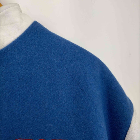 カナダ スポーツウェアー CANADA SPORTSWEAR CO. スタンドカラー 袖レザー メルトン スタジャン メンズ import:L