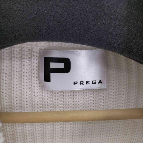 プレガ PREGA ハーフジップ バイカラー ニット トップス レディース M