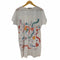 ZZWEAR USA製 メッシュ切替 総柄Tシャツ レディース ONE SIZE