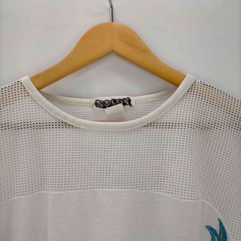 ZZWEAR USA製 メッシュ切替 総柄Tシャツ レディース ONE SIZE
