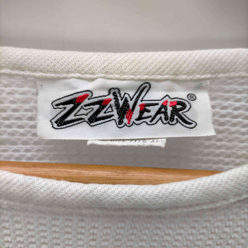 ZZWEAR USA製 メッシュ切替 総柄Tシャツ レディース ONE SIZE