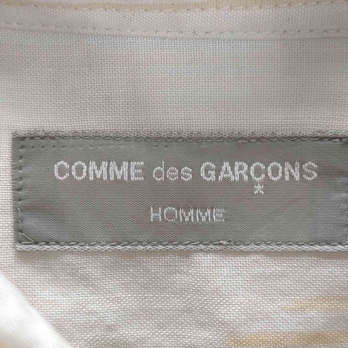 コムデギャルソンオム COMME des GARCONS HOMME 銀タグ ストライプ切替シャツ デカボタン メンズ