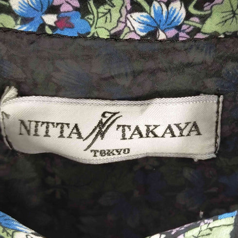 NITTA TAKAYA タイ付き花柄シャツブラウス レディース