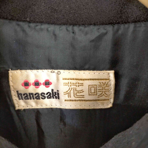 HANASAKI 花柄 ベロア シャツワンピース レディース