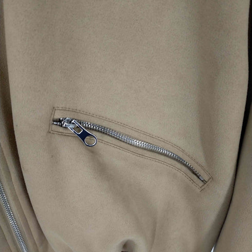 ザラ ZARA プラッシュボンバージャケット フェイクスエード レディース M